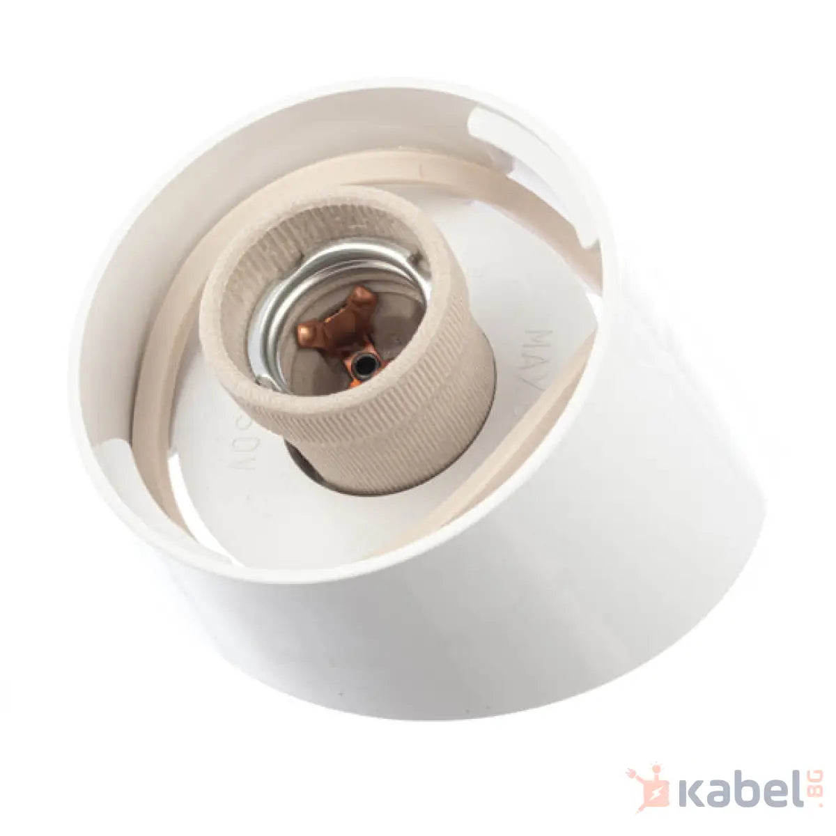 ОСНОВА ЗА АБАЖУР,КРИВА,БЯЛА,PVC,50002,МЕЛОПЛАМ