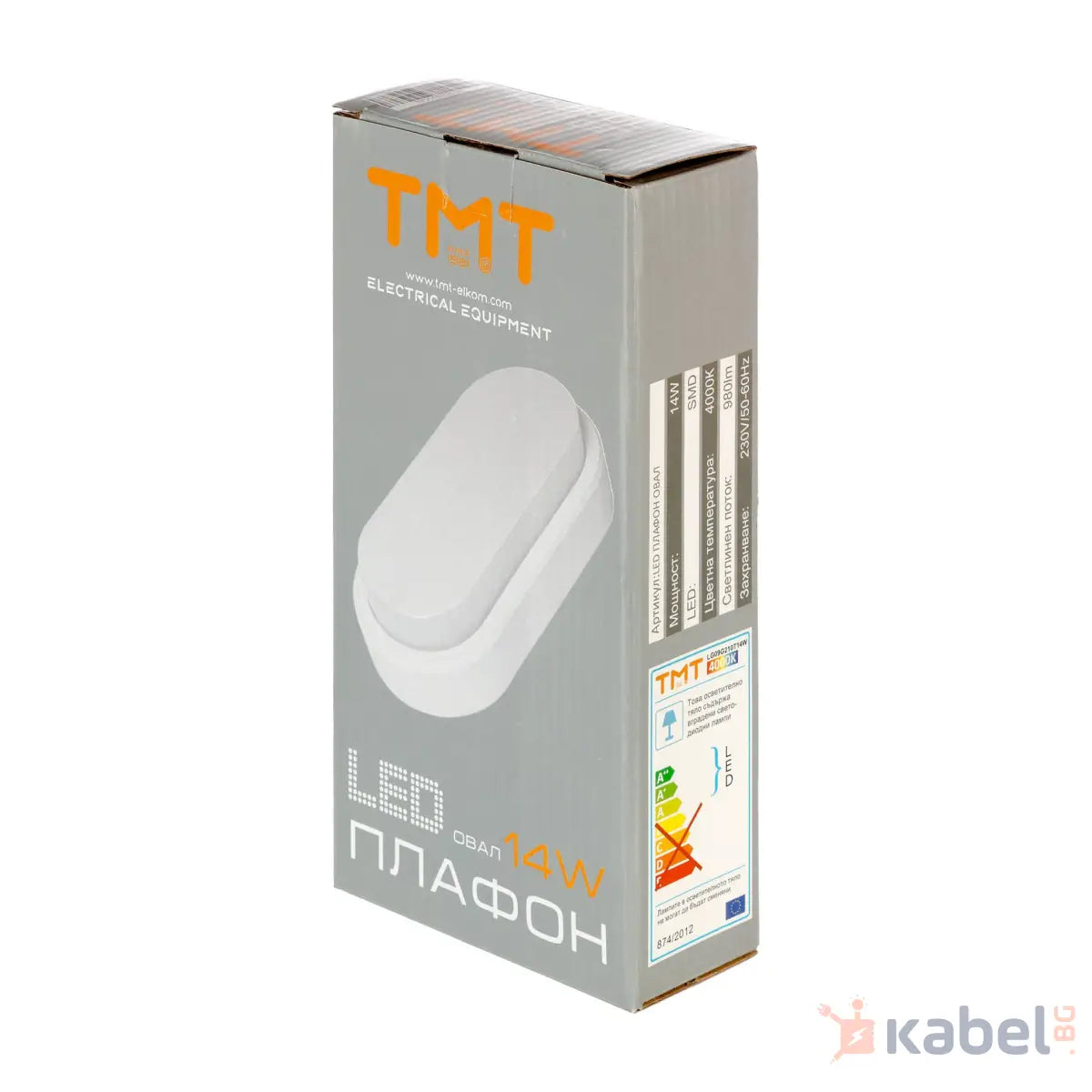 ПЛАФОНИЕРА LED 14W 4000K 980Lm IP54 ОВАЛ 230V