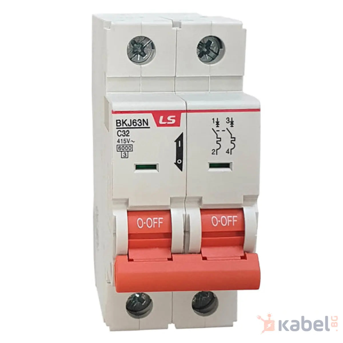 Автоматичен предпазител 32А 2P C 6kA ЛС BKJ Прекъсвач LS