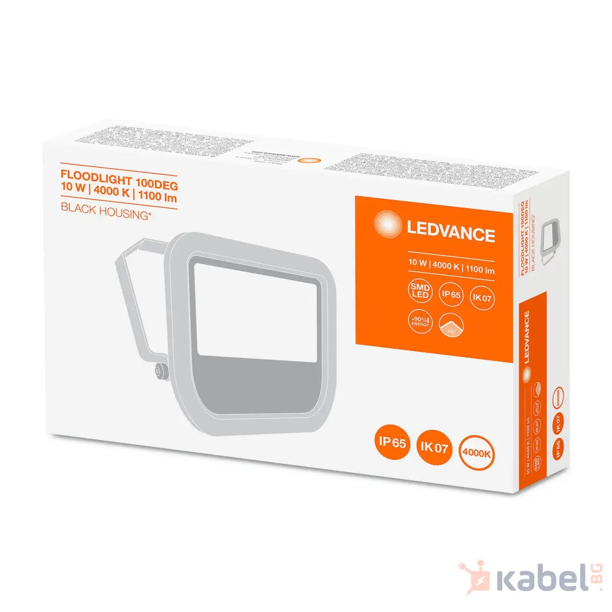 ПРОЖЕКТОР LED 10W 4000K,1200lm,ЧЕРЕН,420885,