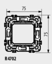 Носеща рамка за монтаж с винт 2 мод. /блистер/ Classia Bticino
