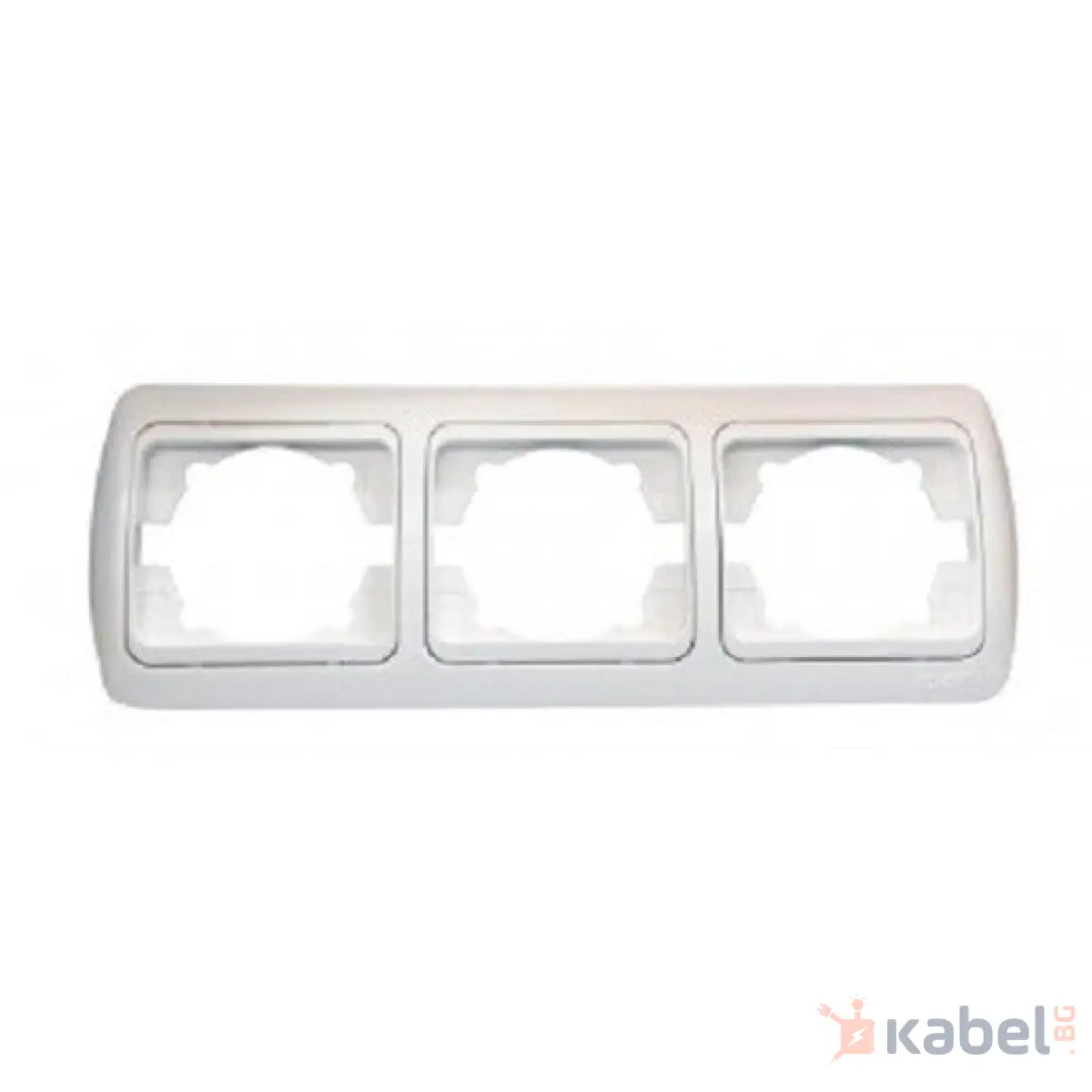 Тройна декоративна рамка Бял IP20 за 3 контакт/, ключа