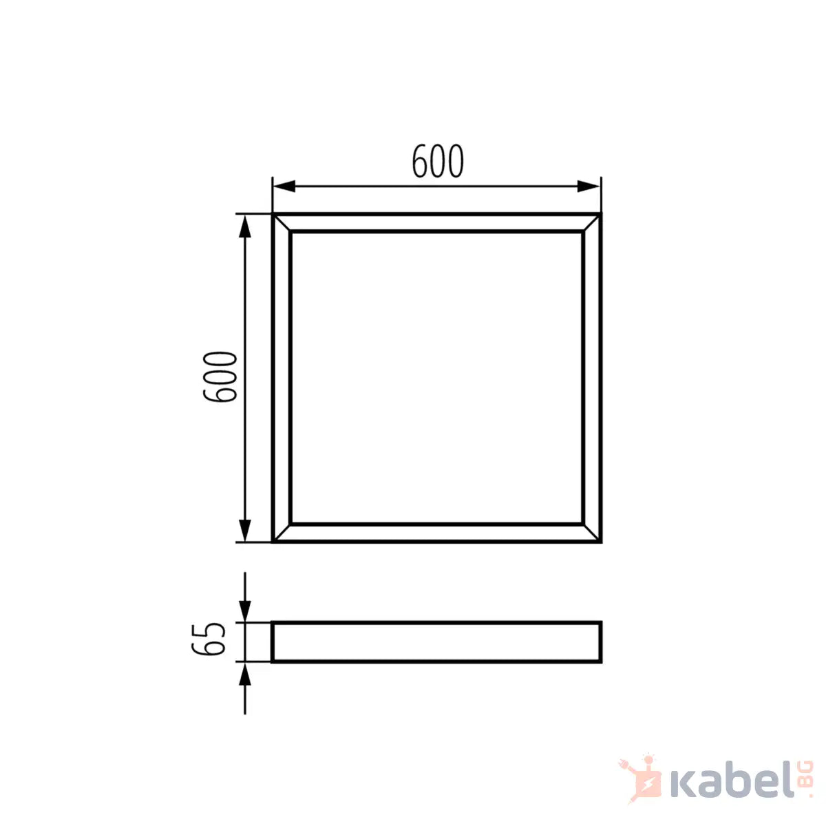 Рамка Бял IP20 за лед панел