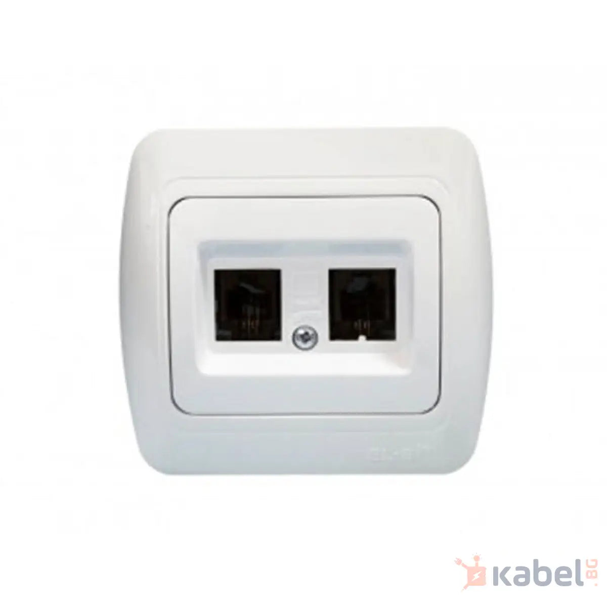 РОЗЕТКА ДВОЕН ТЕЛЕФ.БЯЛА RJ11 TUNA FIX,EL-BI