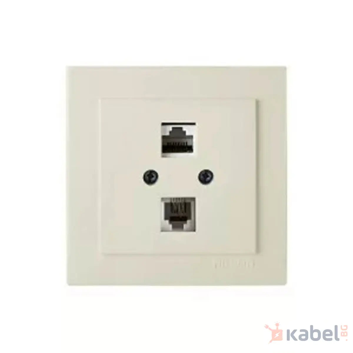 Розетка за интернет RJ45 Бял Скрит - вграден монтаж IP20 свързване на lan кабел