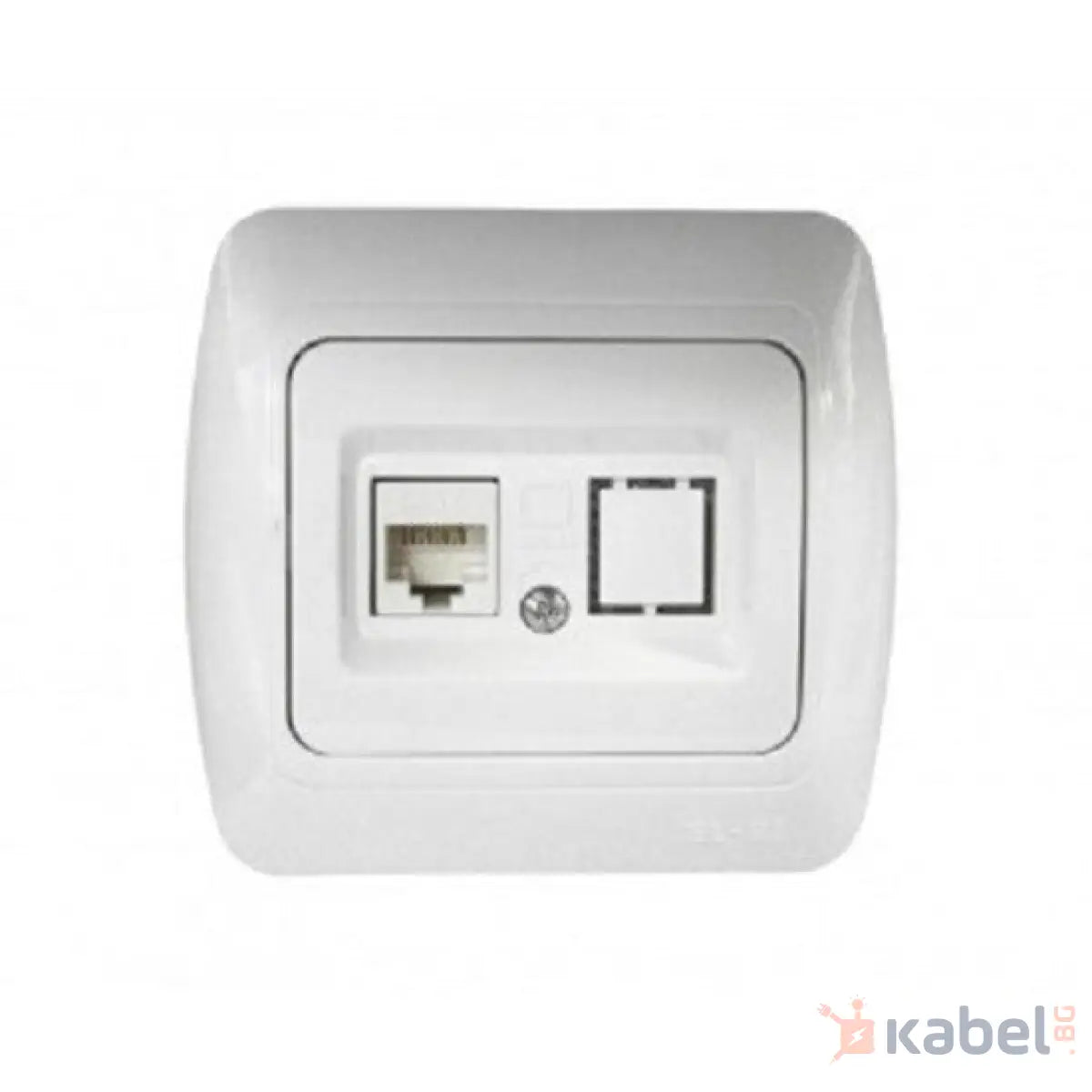 РОЗЕТКА КОМПЮТЪР БЯЛА,CAT 5/6,RJ45 TUNA FIX,EL-BI