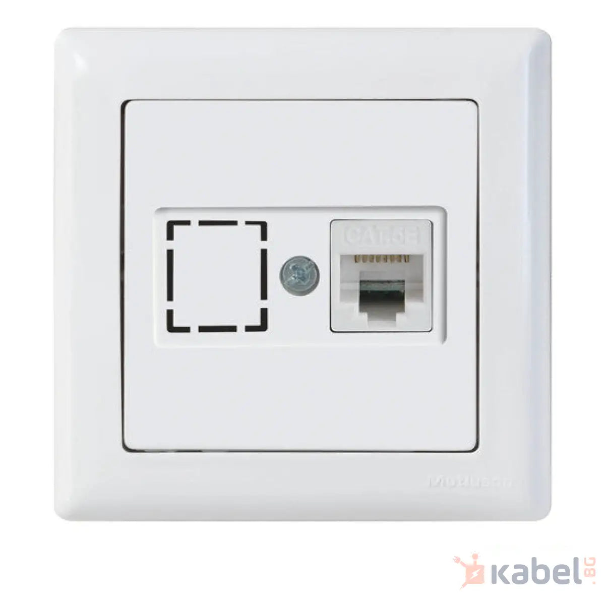 Розетка за интернет RJ45 Бял Скрит - вграден монтаж IP20 свързване на lan кабел