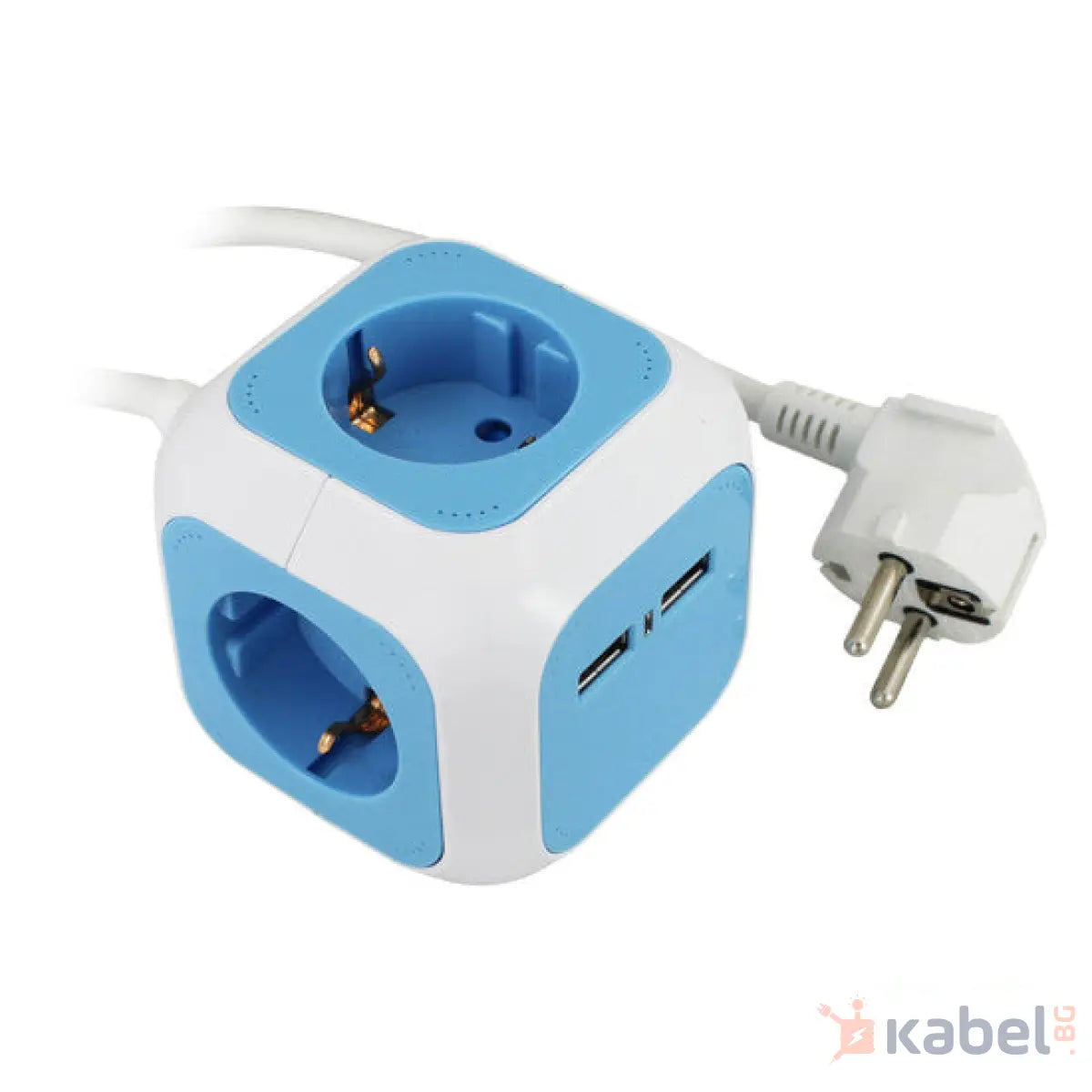 РАЗКЛОНИТЕЛ 4 С 2хUSB С 1.4m КАБЕЛ 234-161 COMMEL