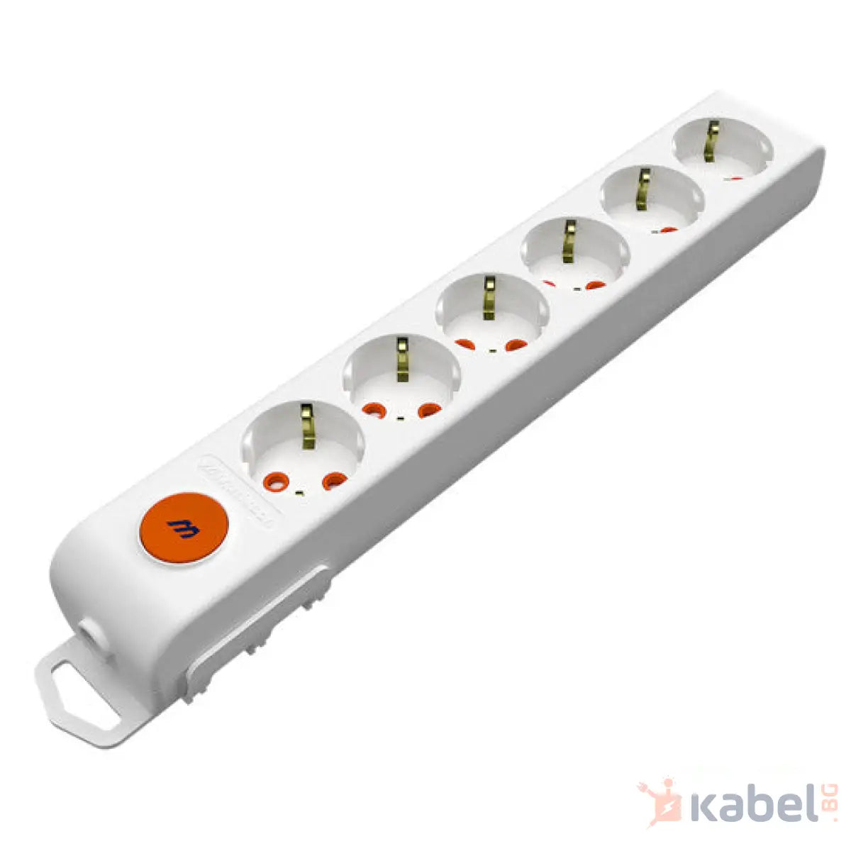 Разклонител с контакт Бял без кабел