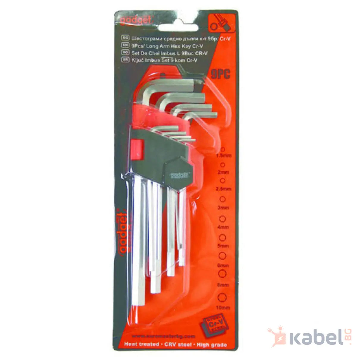 ШЕСТОГРАМИ КОМПЛЕКТ 9БР.1.5-10mm СРЕДНИ