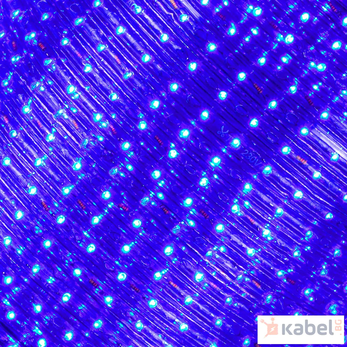 СВЕТЕЩ КАБЕЛ LED СИН 48LED 3W/1m 230V