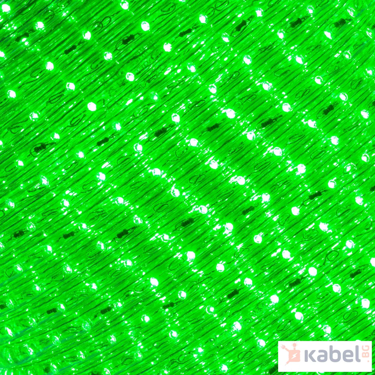 СВЕТЕЩ КАБЕЛ LED ЗЕЛЕН 48LED 3W/1m 230V