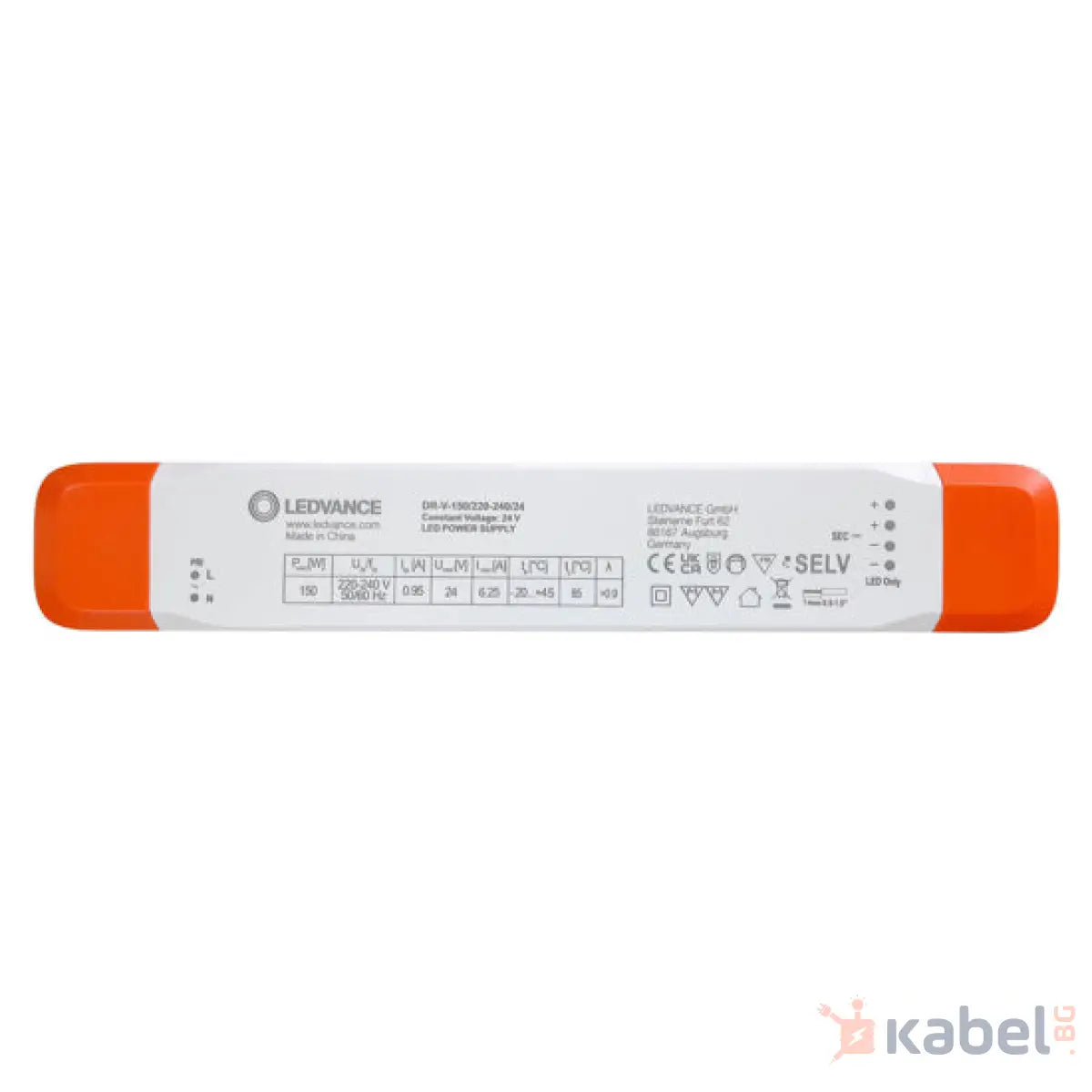 ТРАНСФОРМАТОР ЗА LED ЛЕНТА DR-V 150W/220V/24V IP20