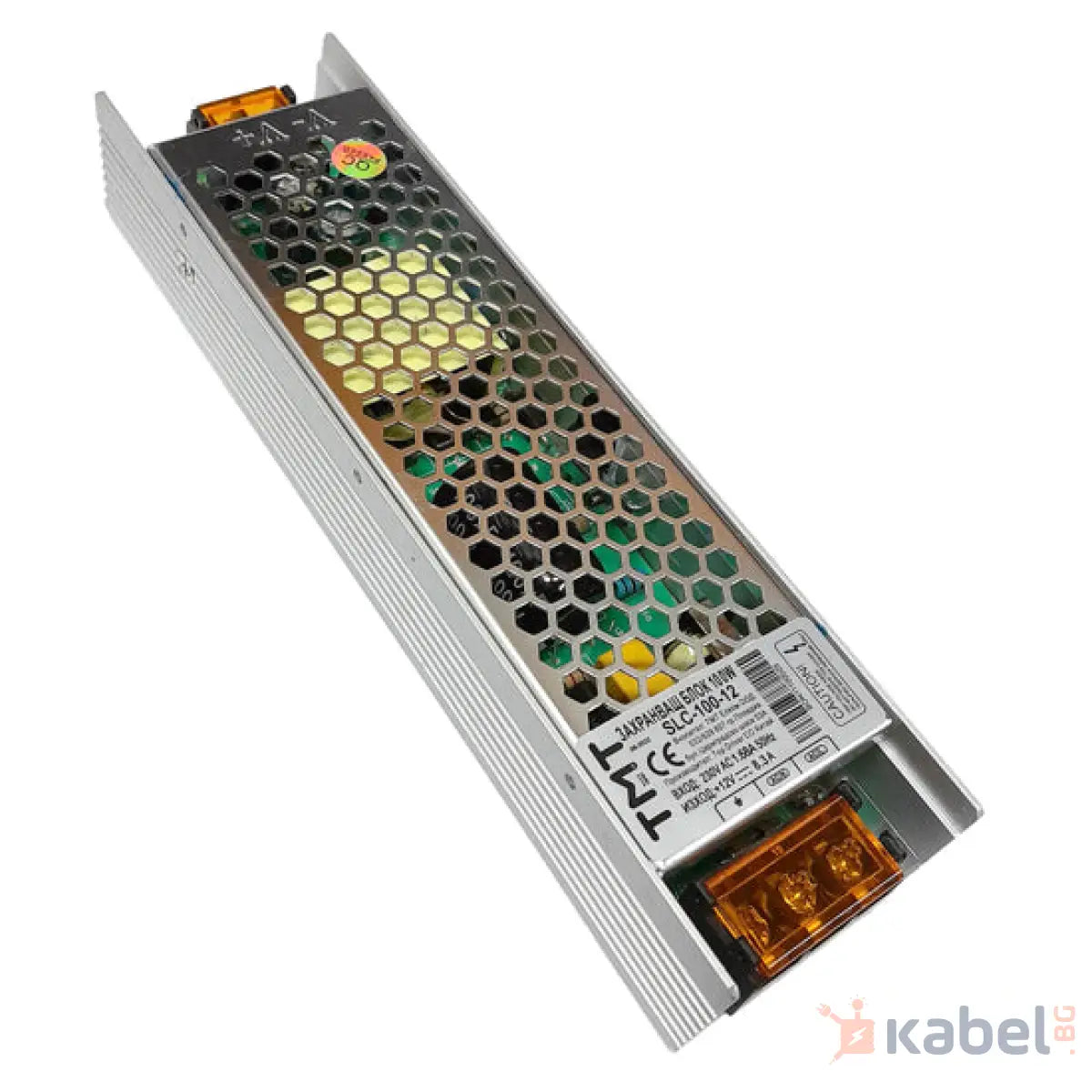 ЗАХРАНВАЩ БЛОК ЗА LED 100W 8A AC230V-DC12V 190х50х31mm