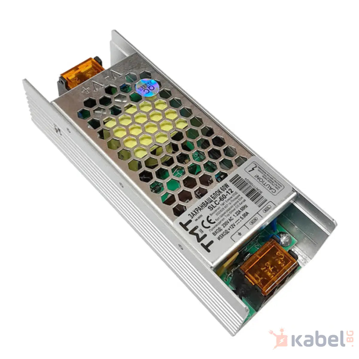ЗАХРАНВАЩ БЛОК ЗА LED 60W 5A AC230V-DC12V 130х50х31mm