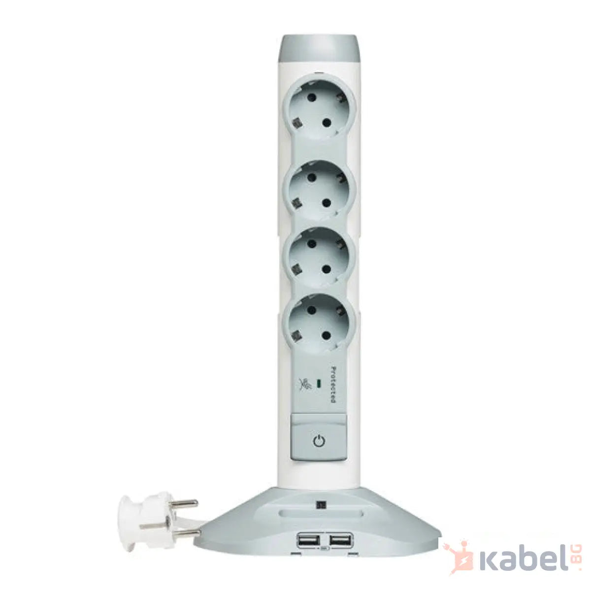 РАЗКЛОНИТЕЛ СЪС ЗАЩИТА 4 С 2xUSB С 2М 694614КАБЕЛ,КОЛОНА