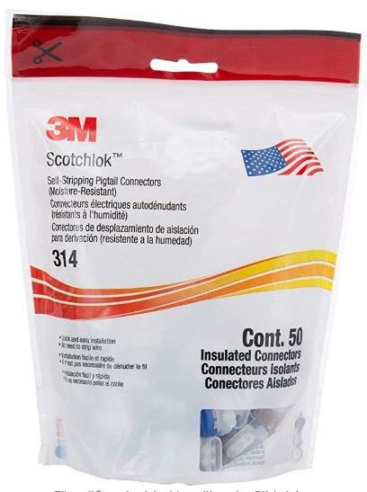 Бърза връзка с гел 3 х 0.34 - 2.5 мм2 за гъвкав/твърд меден проводник IP x 8 17 A 600 V Scotchlok 314 3 M