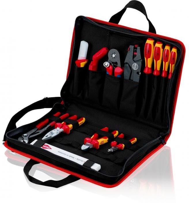 Комплект в чанта Kompakt с 12 бр. инструменти VDE 1000V за сервизни техници, Knipex