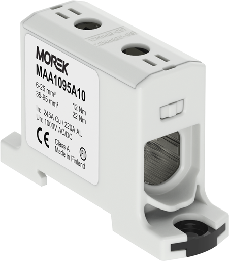 Тунелна клема СИВА 1 P 245 A с 2 отвора OTL 95 1 x Al / Cu 6 - 95 mm ² 1000 V MOREK