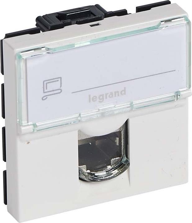 Розетка RJ45 cat.6A UTP 2 мод. цвят бял Mosaic Legrand