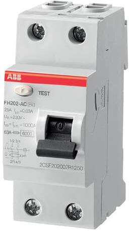ДТЗ 2P 40A 30mА серия FH202 тип A ABB