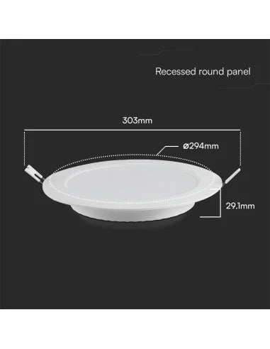 24 W LED SAMSUNG Чип Backlit Мини Панел Вграждане Кръг 4000 K