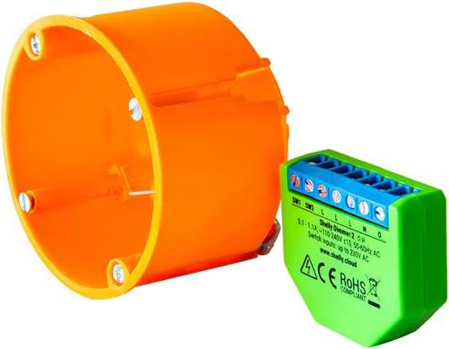 Микромодул Smart реле 1х димер 200VA без неутрала Shelly Dimmer 2 - 262184S