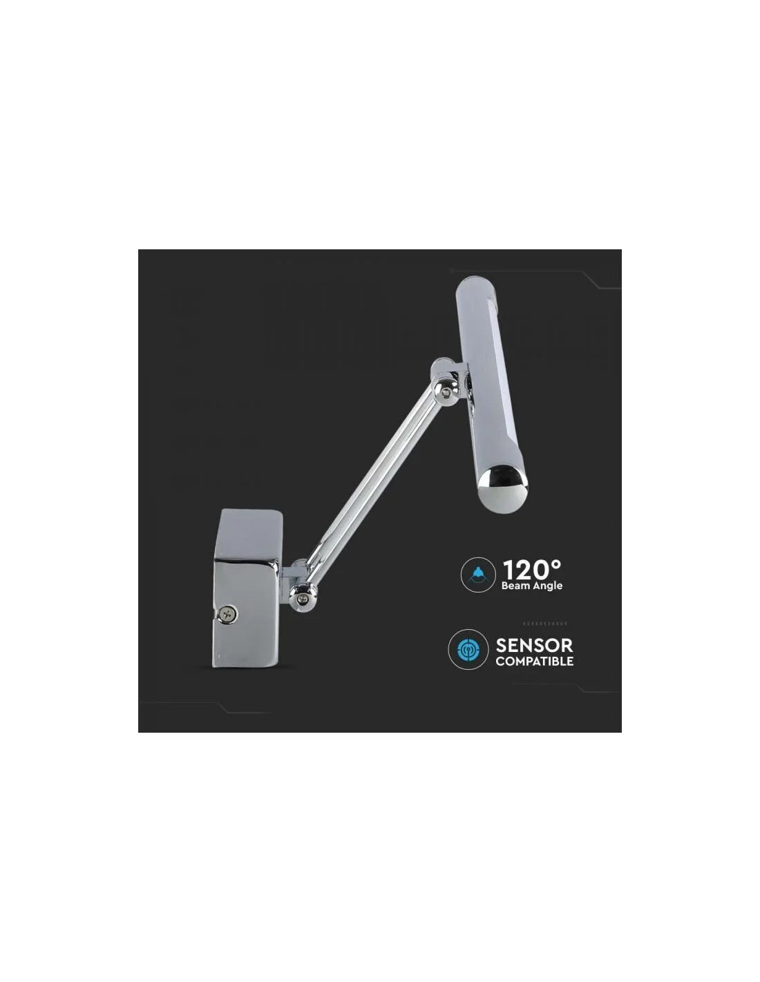 8 W LED Лампа за Картина Хром 3000 К ф 500