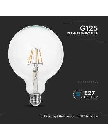 LED Крушка 12.5 W Filament E 27 G125 6500 K