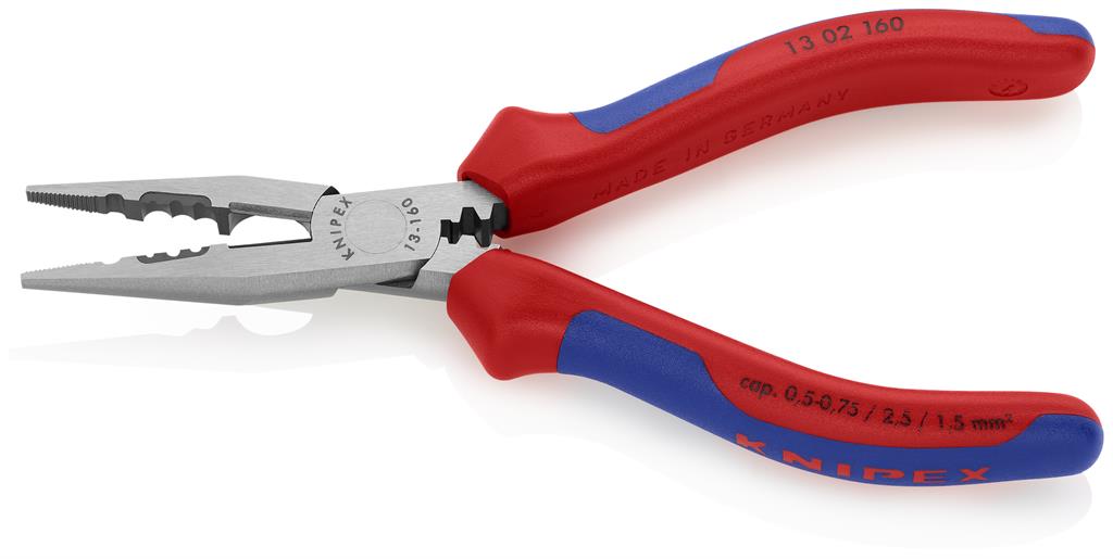 Клещи инсталаторски, синьо-червена ръкохватка 160мм, Knipex
