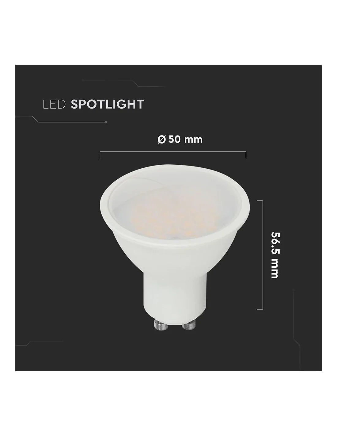 LED Крушка 10 W GU 10 SMD Пластик 6500 K