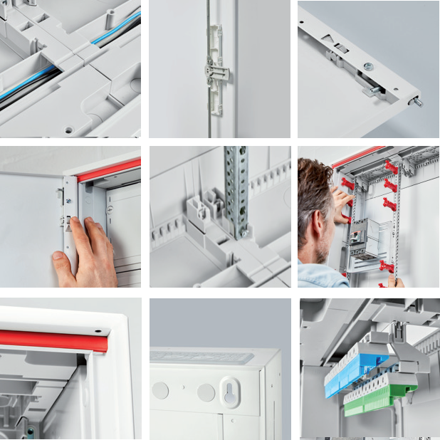 Табло за открит монтаж ComfortLine 4х24мод. CA24V с плътна метална врата и Н и РЕ клеми ABB