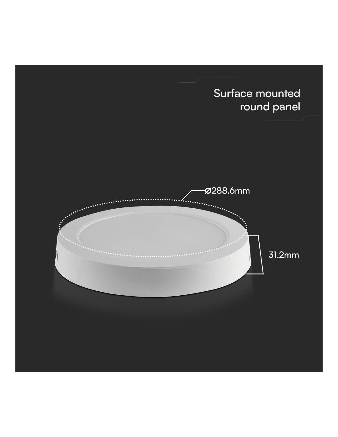 24 W LED SAMSUNG Чип Backlit Мини Панел Външен монтаж Кръг 4000 K
