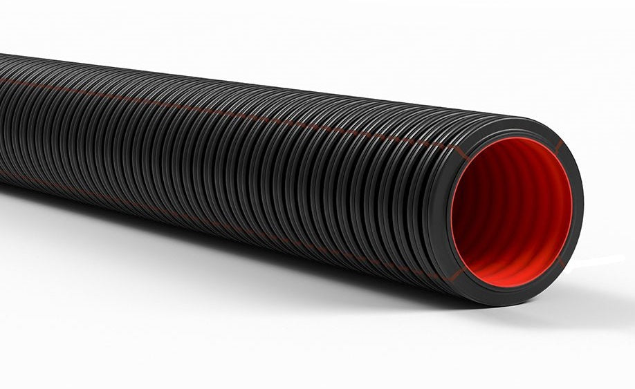 Гофрирана тръба вън. ф 25 мм вътр. ф 17.7 мм 750 N клас 3333 цвят Черен UV стабилизирана HF DUROFLEX 25 м Kouvidis