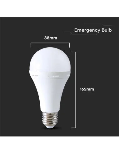 LED Крушка 15 W E 27 A 90 Пластик Аварийна 4000 К