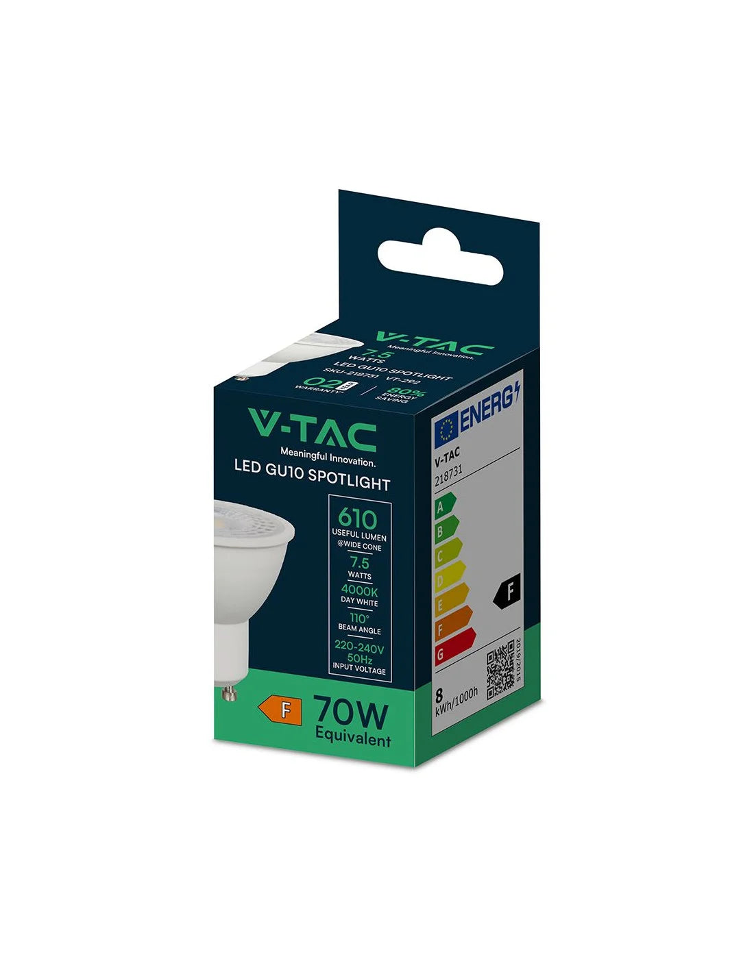 LED Крушка 7.5 W GU 10 SMD Пластик 110° 4000 K