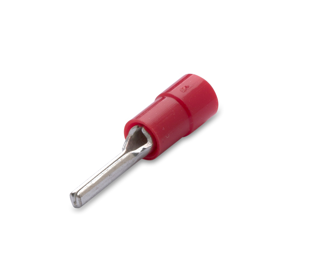 Изолирана кабелна обувка тип щифт 0,25 - 1,5 мм2 червена / 100бр. пакет / 300 V BM