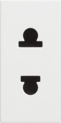 Контакт ЕВРО/АМЕРИКАНСКИ стандарт 2P 1 мод. 16A детска защита цвят Бял Classia Pro Bticino