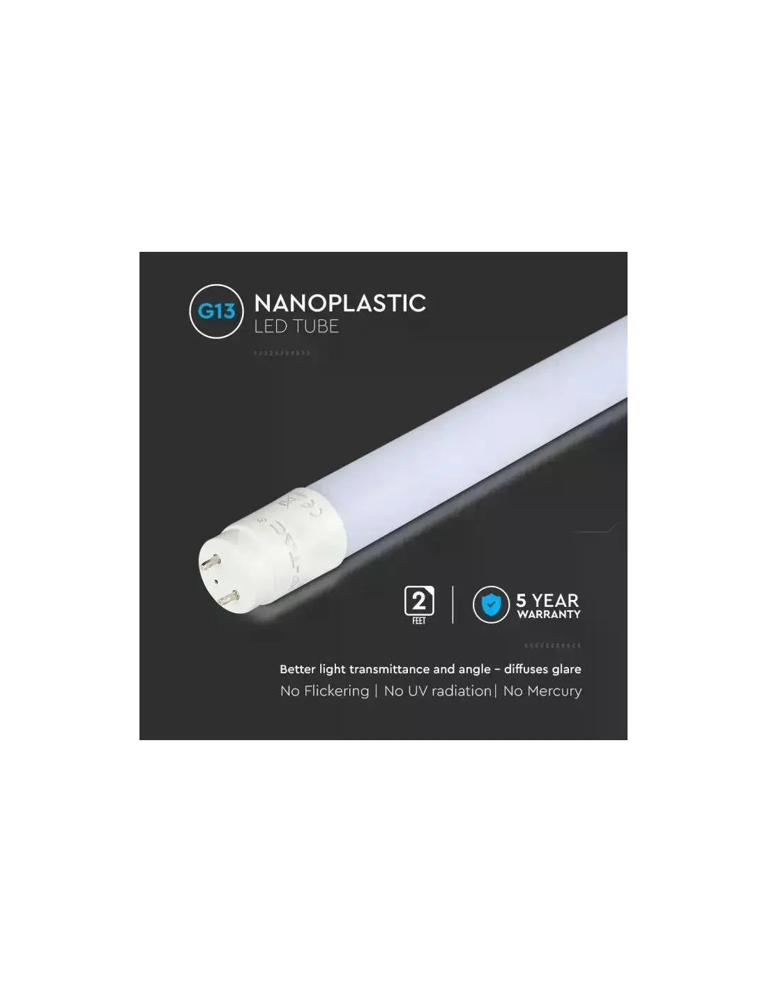 LED Пура SAMSUNG Чип 60 см 9 W G 13 Нано Пластик 3000 К