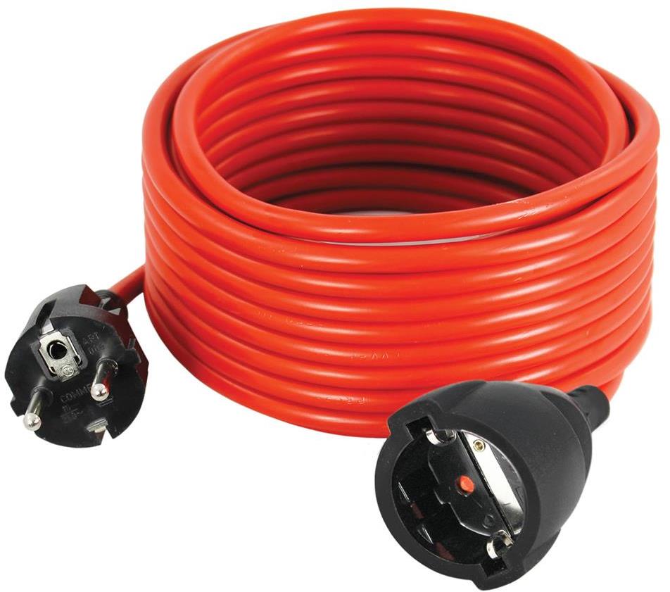 Удължител 10 метра кабел H05VV-F 3 G 1.5 мм2 червен Commel
