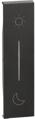 Лицев панел за Smart сценариен ключ " Събуждам се / Заспивам " 1 мод. цвят Черен Bticino с Netatmo
