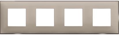 Рамка КРЕМ САТЕН 4х2 мод. НЕМСКИ СТАНДАРТ за монтаж върху носещи рамки 4х2 мод. /блистер/ Classia Bticino