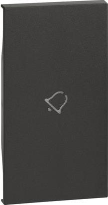 Лицев панел за бутон със символ Камбанка 2 мод. цвят Черен Living Now Bticino