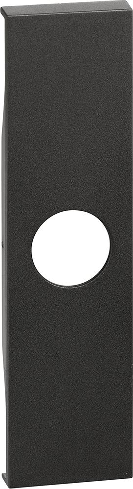 Лицев панел за TV розетка - Празен модул с отвор ф9мм - Индикатор, 1 мод. цвят Черен Living Now Bticino