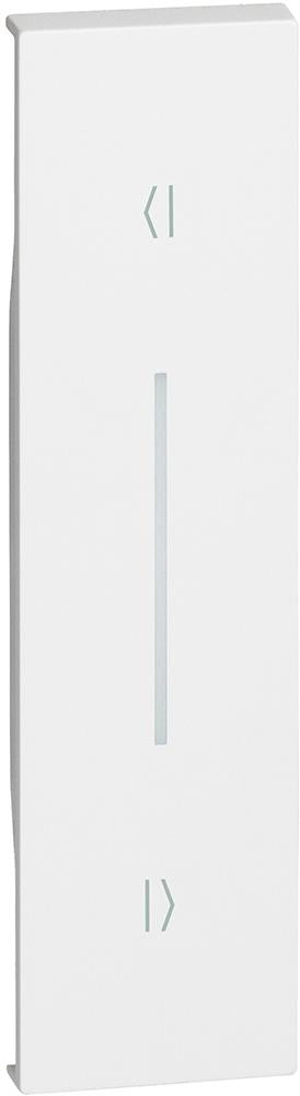 Лицев панел за бутон за щори вертикално 1 мод. цвят Бял Living Now Bticino