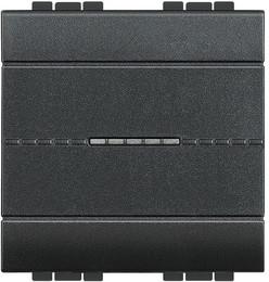 Еднополюсен ключ 2 мод. 10A аксиален цвят Антрацит LL Bticino