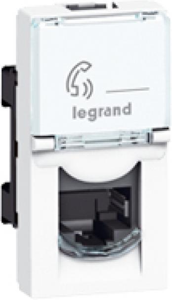 Розетка RJ45 cat.6A STP 1 мод. цвят бял Mosaic Legrand