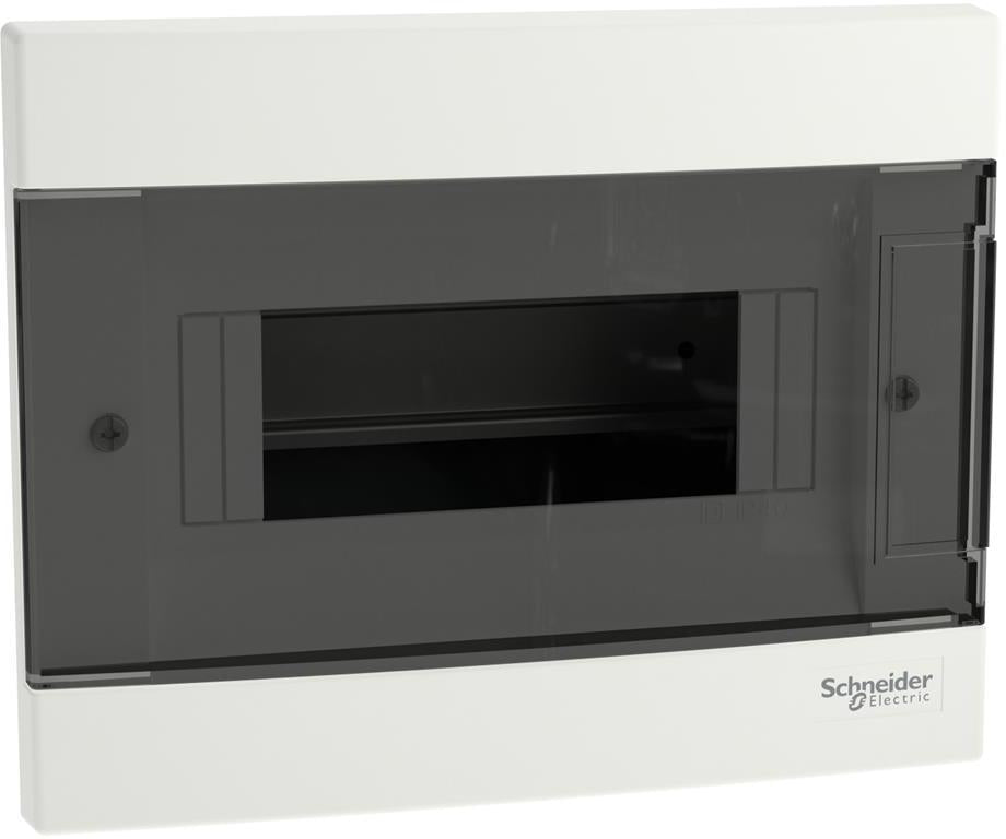 Табло за скрит монтаж 8 мод. Easy 9 EU с прозрачна врата и Н и РЕ клеми SE