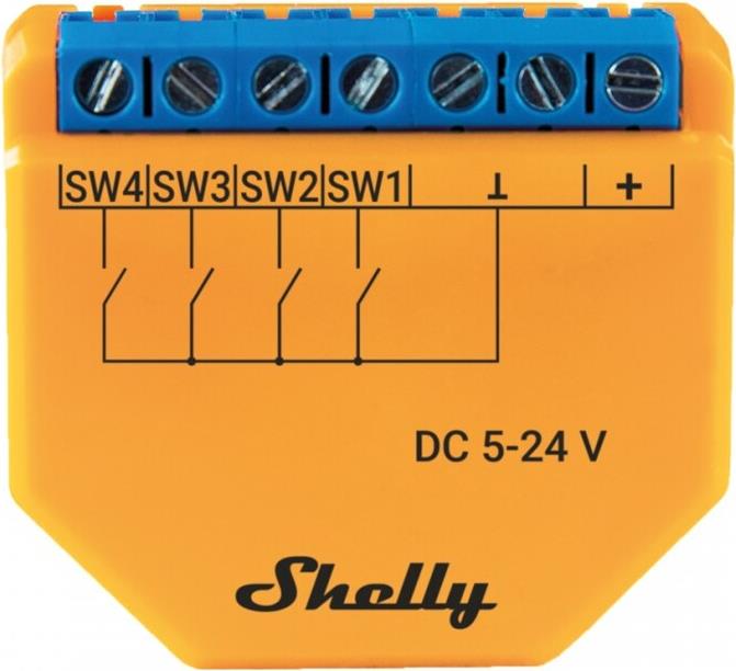 Микромодул Smart 4х аналогови входа Shelly Plus i4 DC - 265543S