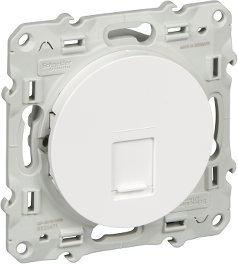 Компютърна розетка RJ45 UTP cat.5e цвят Бял Odace SE /до изчерпване/